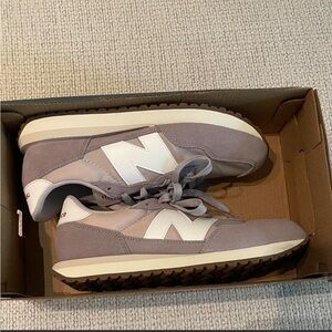 Never Worn 237 New Balance Light Gray and White Sneakers